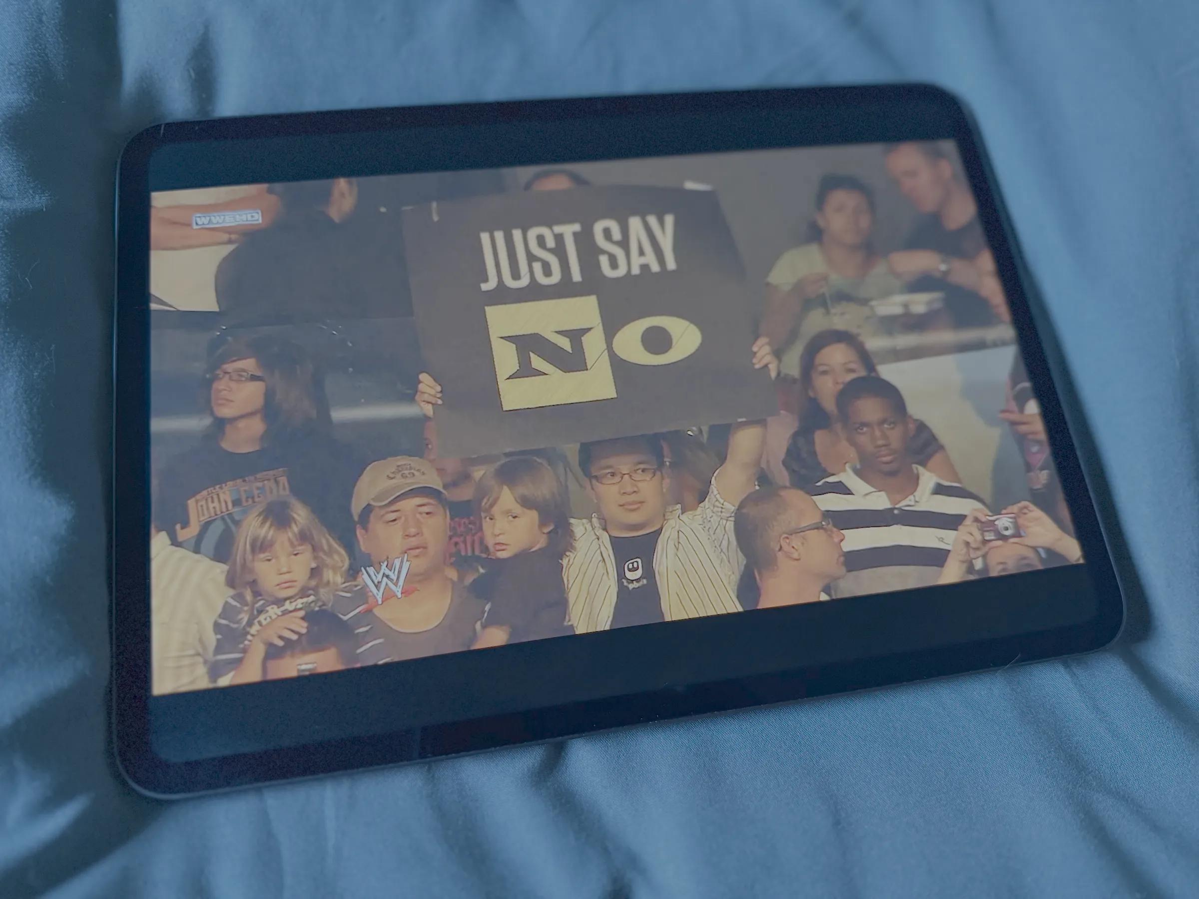 Me holding a sign at SummerSlam 2010.