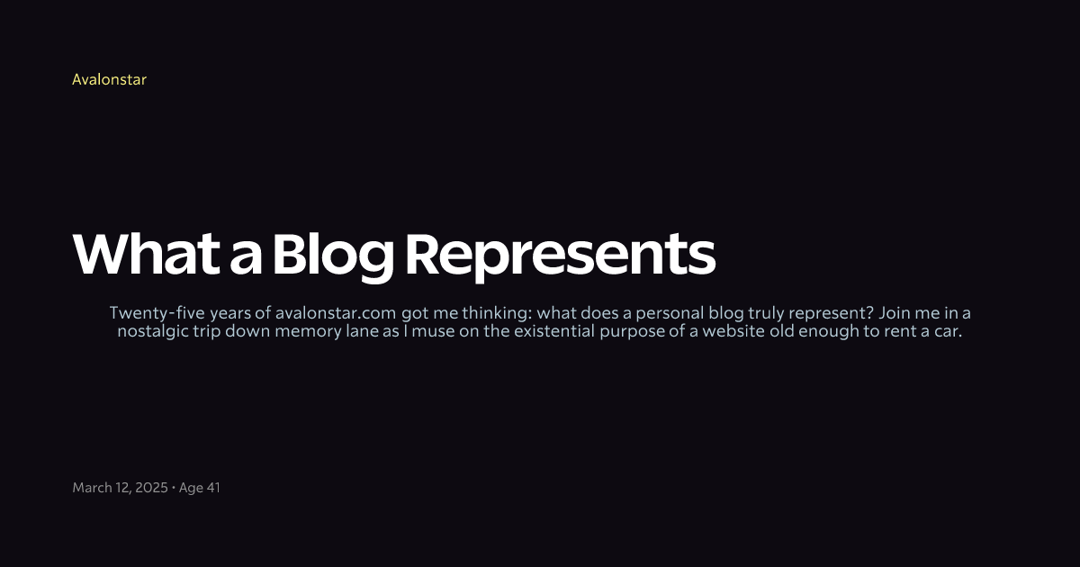 What a Blog Represents