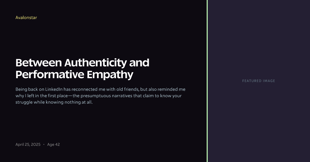 Between Authenticity and Performative Empathy