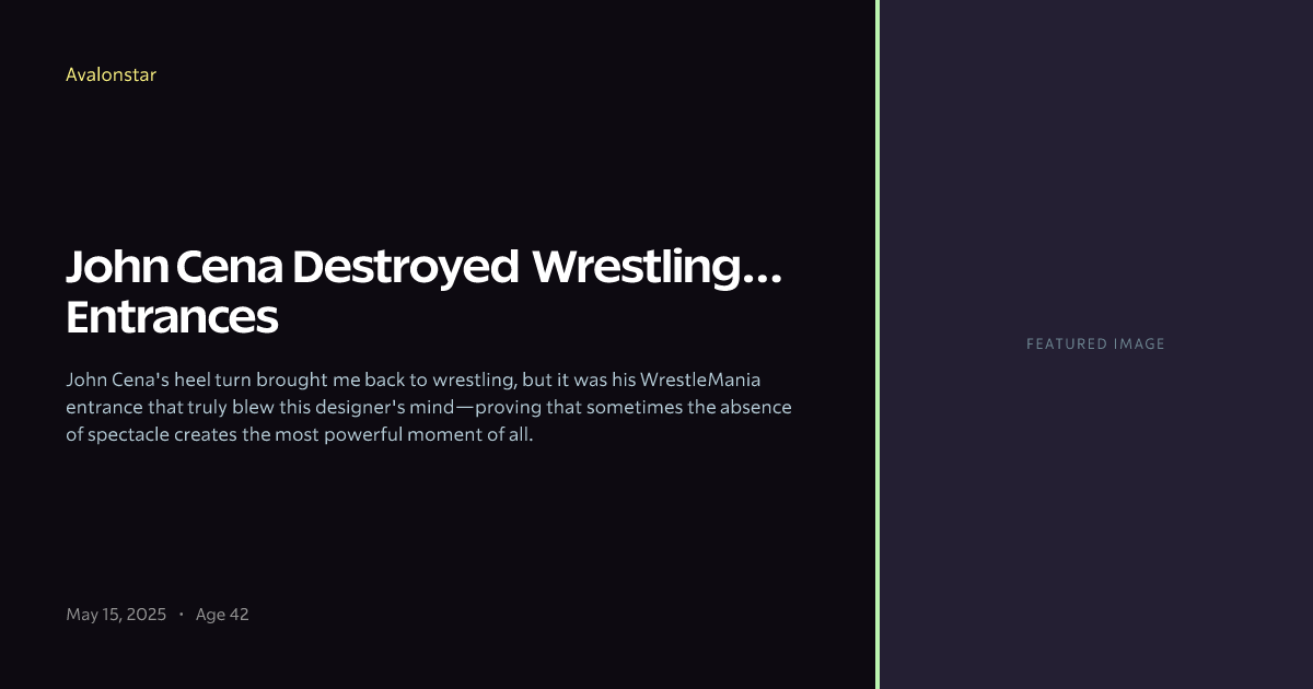 John Cena Destroyed Wrestling... Entrances
