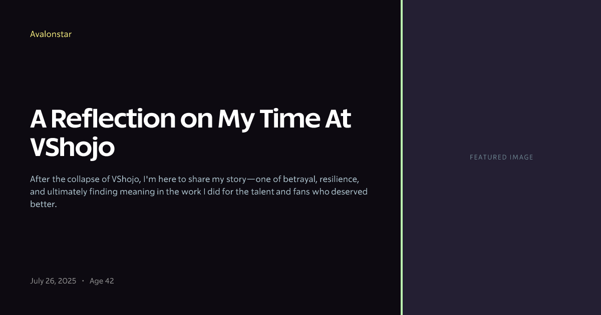A Reflection on My Time At VShojo